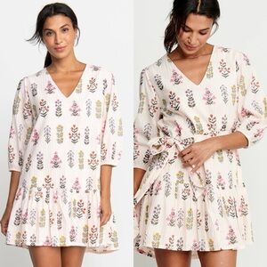 Pink Chicken Halsey Dress in Cloud Pink Floral EUC